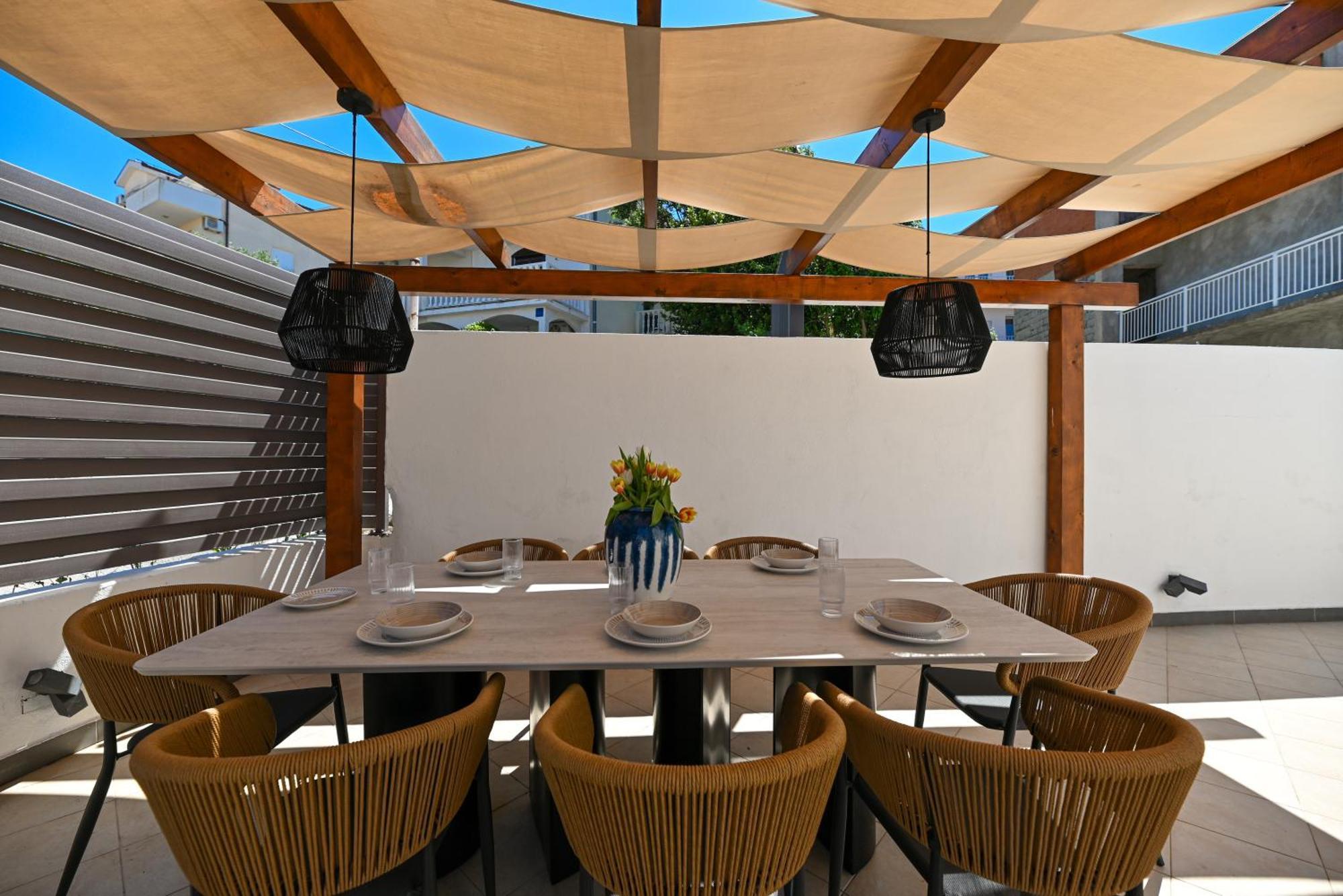 Villa Costa Blu With Pool By The Sea Trogir Exterior photo